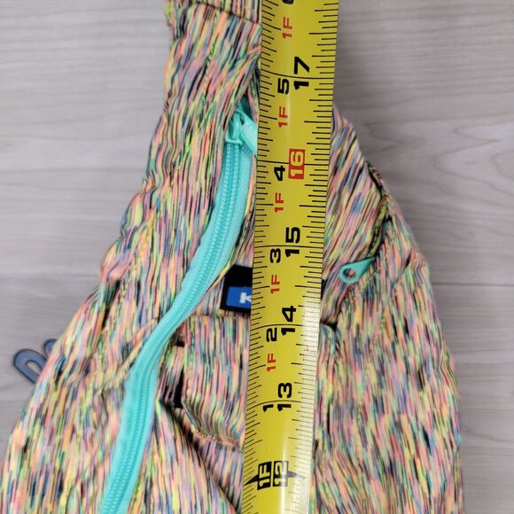 KAVU Ropercise Rope Sling Crossbody Bag Multicolor Neon Stripe Pattern EXCELLENT - Picture 4 of 9